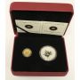 2010 Canada Piedfort 1/5 oz Gold & 1oz Silver 2x Coin Maple Leaf Mint Set