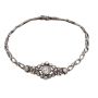 c1850 silver and 14K yg Diamond Bracelet 7.25 inches 