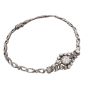 c1850 silver and 14K yg Diamond Bracelet 7.25 inches 