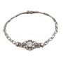 c1850 silver and 14K yg Diamond Bracelet 7.25 inches 