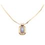 14K yg Pendant 16 inch chain Star Sapphire and Diamonds 