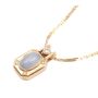 14K yg Pendant 16 inch chain Star Sapphire and Diamonds 