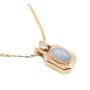 14K yg Pendant 16 inch chain Star Sapphire and Diamonds 