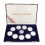 1992 Albertville winter Olympics 9-Silver coins with Medallion & box Gem Proof