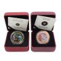 2x 2007 to 2011 Canada 50c Holiday Lenticular Coins RCM Christmas Theme coins