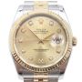 Rolex Oyster Perpetual Datejust 116233 Champagne Diamond Dial 18K Jubilee Watch