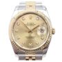 Rolex Oyster Perpetual Datejust 116233 Champagne Diamond Dial 18K Jubilee Watch