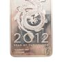 10 oz 2012 Chinese Lunar Year of the Dragon 10 oz Silver NTR Bar