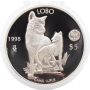 1998 Mexico $5 Peso Lobo Canis Lupus 1 oz Silver Coin Proof