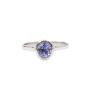 2.05ct Oval Sapphire 7.0mm by 6.0mm Platinum ring Size-8.5