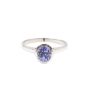 2.05ct Oval Sapphire 7.0mm by 6.0mm Platinum ring Size-8.5