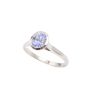 2.05ct Oval Sapphire 7.0mm by 6.0mm Platinum ring Size-8.5