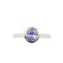 2.05ct Oval Sapphire 7.0mm by 6.0mm Platinum ring Size-8.5