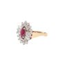 .55ct Marquis Ruby .96cts VS-VVS G/H diamonds 14k yellow gold ring Size-7.5