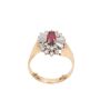 .55ct Marquis Ruby .96cts VS-VVS G/H diamonds 14k yellow gold ring Size-7.5