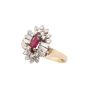 .55ct Marquis Ruby .96cts VS-VVS G/H diamonds 14k yellow gold ring Size-7.5