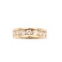 1.28ct 7 diamonds SI-2 G/H 14K yellow gold ring Size-9