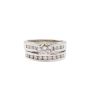 1.16ct tcw Diamonds Engagement and Wedding band 14K white gold set 