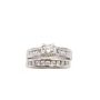 1.16ct tcw Diamonds Engagement and Wedding band 14K white gold set 