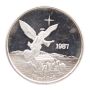 1 oz 1987 Feliz Navidad Christmas Uns Onza 1oz .999 Silver Art Round