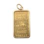 5 Gram Credit Swiss .999 Fine Gold Bullion Bar Pendant 5.52 Grams total