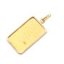 5 Gram Credit Swiss .999 Fine Gold Bullion Bar 18k Bezel Pendant 5.92 Grams