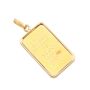 5 Gram Credit Swiss .999 Fine Gold Bullion Bar 18k Bezel Pendant 5.92 Grams