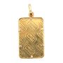 5 Gram Credit Swiss .999 Fine Gold Bullion Bar 18k Bezel Pendant 5.92 Grams