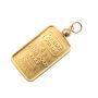 5 Gram Credit Swiss .999 Fine Gold Bullion Bar 14k Bezel Pendant 5.57 Grams