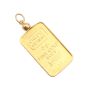 5 Gram Credit Swiss .999 Fine Gold Bullion Bar 14k Bezel Pendant 5.57 Grams