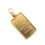 5 Gram Credit Swiss .999 Fine Gold Bullion Bar 14k Bezel Pendant 5.57 Grams