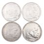 4x 1938 A Germany 5 mark 3rd Reich silver coins EF