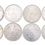 10x Germany 2 mark 3rd Reich silver coins 1937 1938 8x1939 10- nice coins