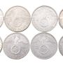 10x Germany 2 mark 3rd Reich silver coins 1937 1938 8x1939 10- nice coins