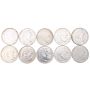 10x Germany 2 mark 3rd Reich silver coins 1937 1938 8x1939 10- nice coins