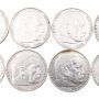 10x 1936 Germany 5 mark 3rd Reich silver 6xA 2xD 1xE 1xG 10-nice coins