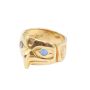 Jesse Brillon signed HAIDA 18K yg EAGLE ring Northwest Coast 