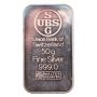 Vintage UBS Union Bank Of Switzerland 50g .999 Silver Bar - 125th Anniversary