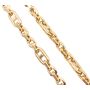 18k Yellow Gold 20 inch Oval & Mariner Hollow Link Italian Chain 19.32 grams 