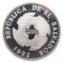 1992 El Salvador Peace 150 Colones silver coin Choice Gem Proof no box