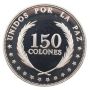 1992 El Salvador Peace 150 Colones silver coin Choice Gem Proof no box