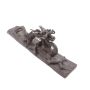 Japanese Dragon TAKAOKA early Bronze Paperweight Statue 7.8 inch 647.28g