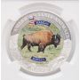 2021 Cook Islands $5 Kansas Buffalo US State Animal Series NGC MS70 1 oz Silver