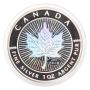 2001 Canada $5 1 oz  .9999 Hologram Silver Maple Leaf Coin