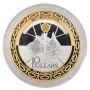 2000 Australia Millennium Dollar 1 oz Gold Plated Silver Coin Proof