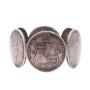 1883 Hawaii 25 cents 6-silver coin napkin ring vintage original