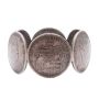 1883 Hawaii 25 cents 6-silver coin napkin ring vintage original