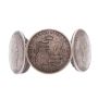 1883 Hawaii 25 cents 6-silver coin napkin ring vintage original