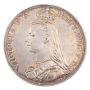 1890 Great Britain silver Crown nice a/EF