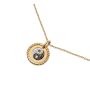  18k David Yurman Yin Yang Collectibles Necklace Yellow Gold With White and Black Diamonds